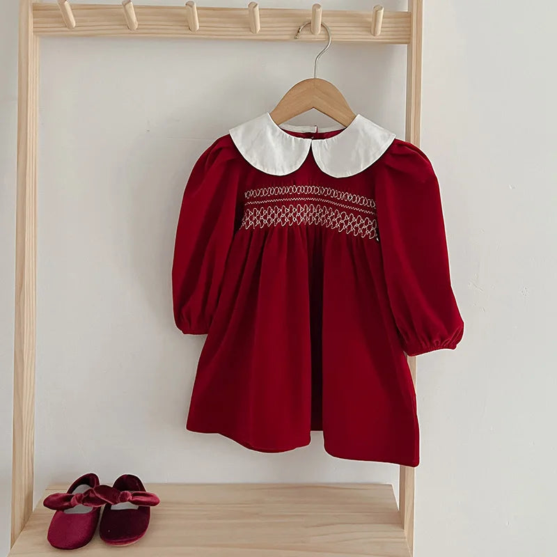 Festive Red Dress for Girls