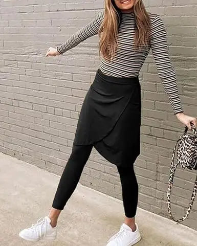 High-Waist Skirt with leggings