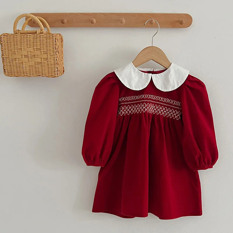 Festive Red Dress for Girls