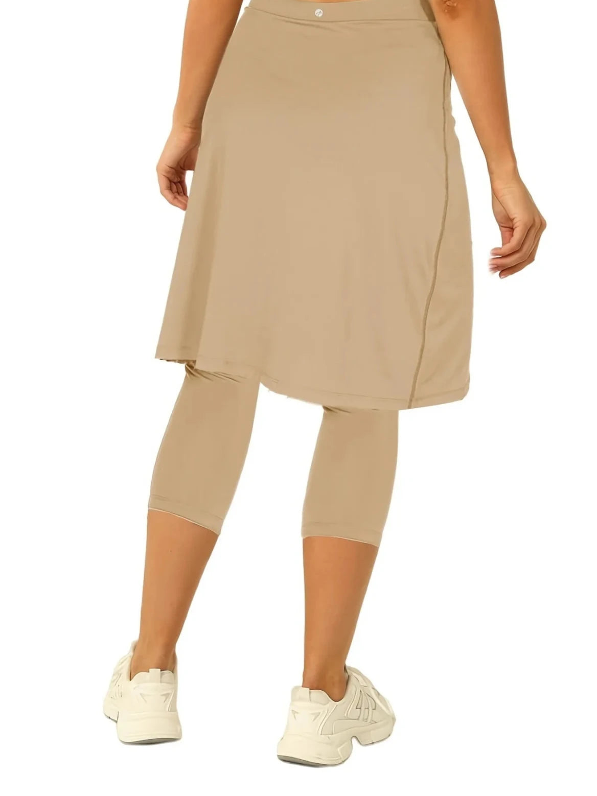 High-Waist Athletic Skirt with Pockets (capri leggings)