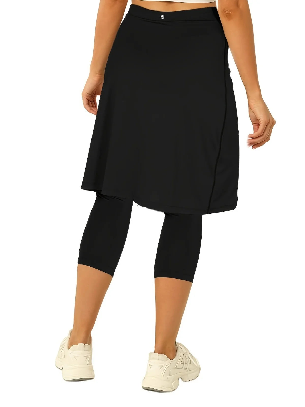 High-Waist Athletic Skirt with Pockets (capri leggings)